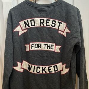 Aeropostale Medium women’s crewneck sweatshirt No Rest for the Wicked